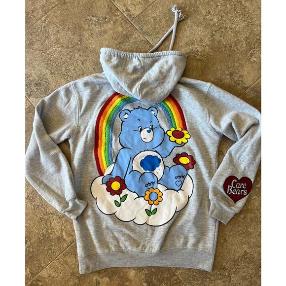 Care Bears gray hoodie pullover sweatshirt, Vintage, Women's size XXS - Picture 1 of 10